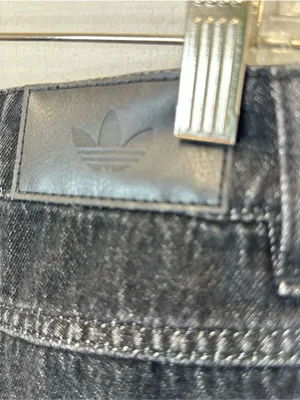 Adidas 32x32 Black Denim Jeans with Gray Side Stripes Wide Leg thumbnail 8