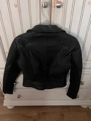 Faux Black Leather Jacket thumbnail 2