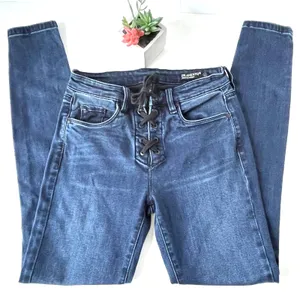 BlankNYC Skinny Lace UP Fly Womens Jeans Size 26 Tie Closure Y2K Grunge thumbnail 9