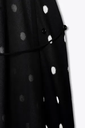 Zara Black Polka Dot Halter Top with Pointed Hem thumbnail 6