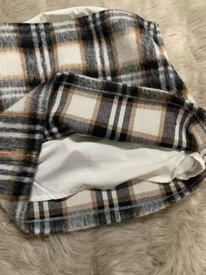 Loft Brushed Plaid Mini Skirt Size 12 thumbnail 8