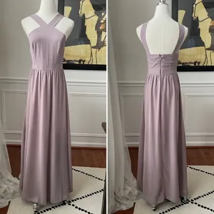 LuLu’s Air of Romance Dusty Lavendar Taupe Maxi Dress S thumbnail 2