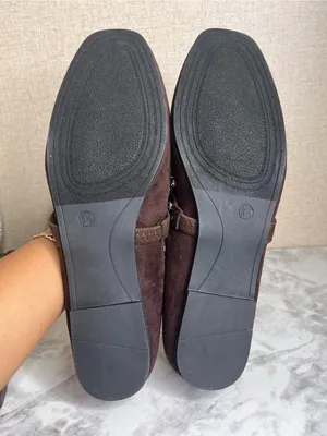 Olivia & Kate Studded Mary Jane Flats in a dark brown faux-suede finish thumbnail 6