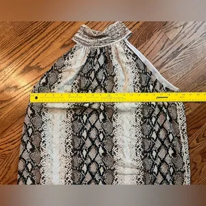 Joie Erola Mock-Neck Snakeskin Print Top – Size Small thumbnail 6