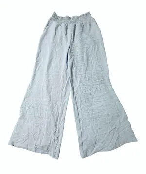 Dokotoo Wide Leg Smocked Waist Palazzo Pants Light Blue M thumbnail 1
