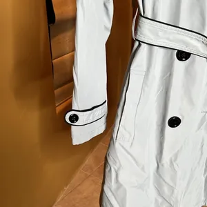 Vertigo Paris Dove Gray Double Breasted Lined Trench Coat Size Large thumbnail 4