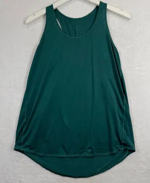 Lululemon Essential Tank Top Teal‎ Green Heathered Racerback Yoga Gym Womens S thumbnail 1