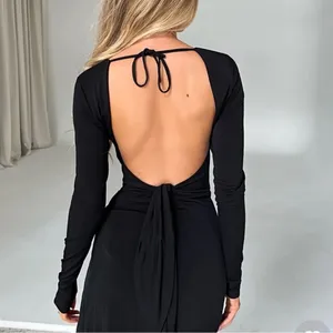 Tiger Mist | Joslin Long Sleeve Mini Dress Slit thumbnail 3