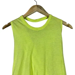 Free People Movement No Sweat Tank Top Twist Open Back Neon Lime Activewear XS thumbnail 3