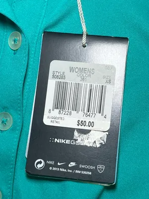 Nike Golf Womens Dri-FIT Tour Performance Polo Shirt Teal Blue NWT Cool Size XS thumbnail 10