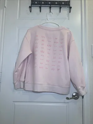 Fabletics Pink Crewneck Sweatshirt Embroidered Logo Graphic Back Pullover thumbnail 3