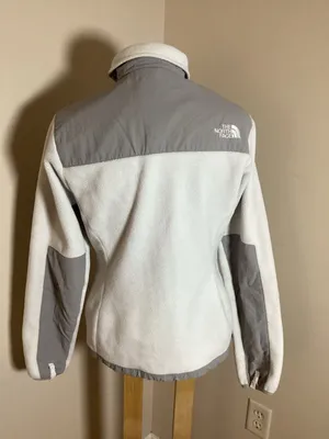 The North Face Women's Denali Full Zip Fleece Jacket White and Gray Size Small thumbnail 3