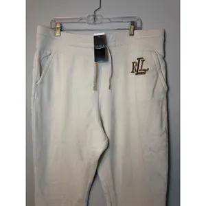 Lauren Ralph Lauren Women's Cream Jogger Drawstring Logo Sz XXL NWT $145 thumbnail 2