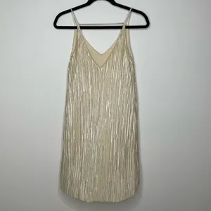 One Clothing- Gold Ribbed Mini Dress thumbnail 2