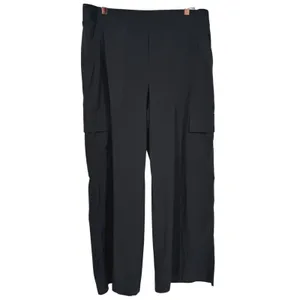 Athleta Womens Brooklyn Heights Wide Leg High Rise Cargo Pants Black Size 16 thumbnail 4