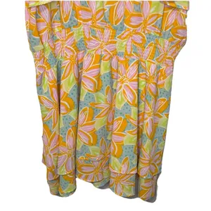 Michelle McDowell‎ Women's Dress Colorful Floral Print Midi Smocked Waist XXL thumbnail 10