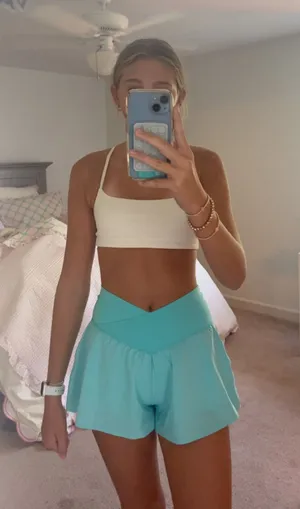 Teal Aerie crossover shorts thumbnail 1