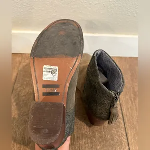 Toms Leila Olive Green Ankle‎ Booties Size 8 thumbnail 8