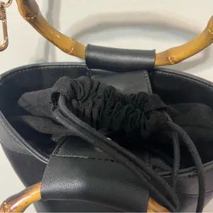 INC International Concepts Black Bucket Bag Style Purse thumbnail 5