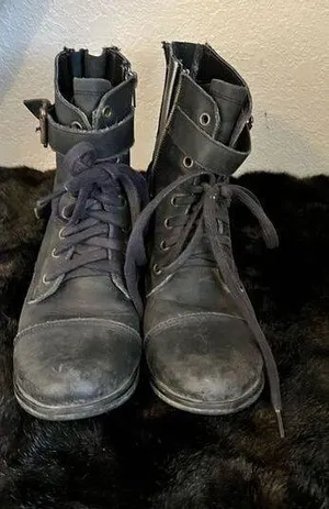 Dolce Vita Dv black moto combat booties boots 8.5 thumbnail 1