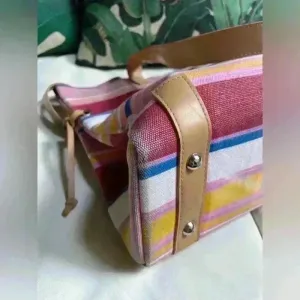 Women’s Multicolor‎ Striped Beach Bag Pink thumbnail 6
