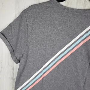 NWT Iris & Ink Gray Graphic Pocket Short Sleeve T-Shirt Women's Size Medium thumbnail 6