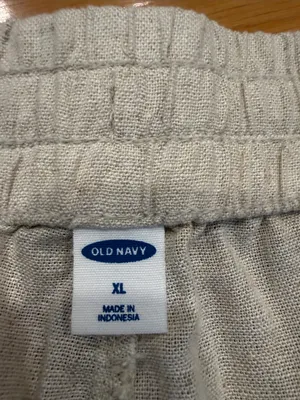Old navy high rise flax linen blend shorts size xlarge. thumbnail 3