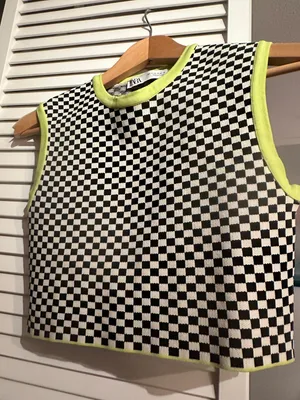 Checkered Crop Top thumbnail 2