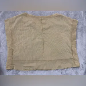 🦄Anthropologie Pilcro Cut-Off Sweatshirt Moss Top Semi Cropped Fit, Size XL thumbnail 3