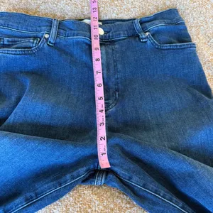 FRAME Le Slim Palazzo High Rise Wide Leg Jeans Thunderstorm Blue 31 Denim Chic thumbnail 7