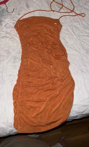 Orange Bodycon Hello Molly Dress thumbnail 1