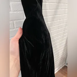 Y2K Night Way Collections Vintage White and Black Velvet Dress w/Tulle 90s 2000s thumbnail 8