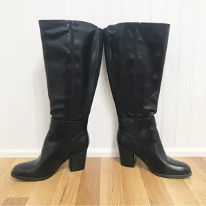 SOUL Naturalizer Black‎ Wide Calf Chunky Heel Boot Knee High Size 6.5 New thumbnail 6