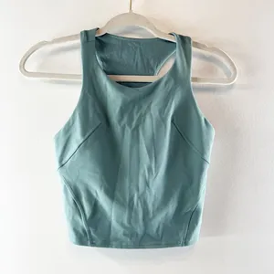 Lululemon Invigorate Crop Training Tank Top Tidewater Teal Green 6 thumbnail 4