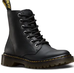Dr. Martens Luana Black Leather Air Wair Combat Lace Up Boots thumbnail 1