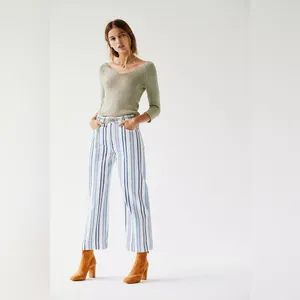 Free People Nobody Denim Monte Carlo Jeans new with tags stripe pattern y2k blue thumbnail 3