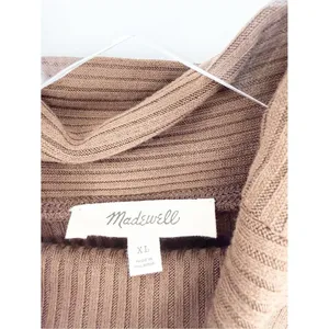 Madewell‎ Ribbed Long Sleeve Turtleneck Women's XL Brown Academia thumbnail 5
