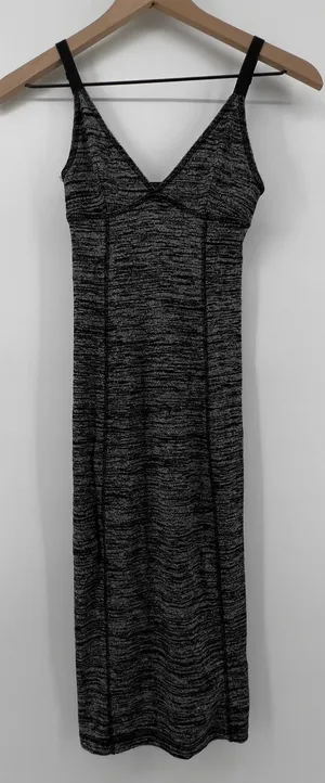 Aritizia Wilfred Free V-Neck Spaghetti Strap Slip Dress Black‎ Gray Women XS thumbnail 1
