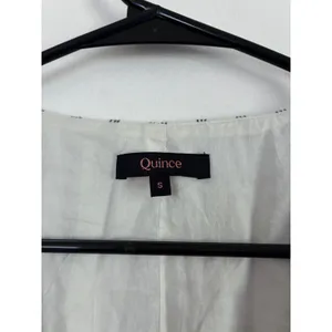 Quince Women Striped 100% Linen Vest V-Neck Button Front Sleeveless Top Small thumbnail 5