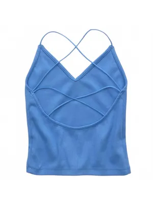 AE Strappy-Go-Lucky Tank Top American Eagle NWT Waterfall Splash Small thumbnail 4