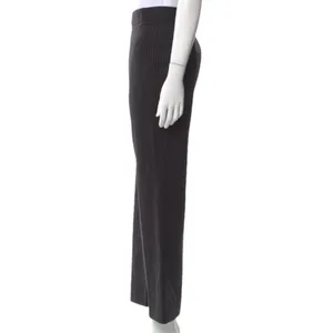 BURBERRY London Stripped Wide Wool leg pants black‎ sz 12 thumbnail 2