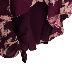 Show Me Your Mumu Bailey Paisley‎ Print Tie Back Romper Playsuit Size M Burgundy thumbnail 6