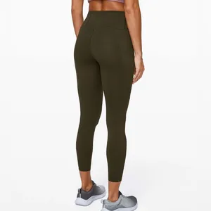Lululemon Fast and Free Tight II 25" *Non-Reflective Nulux Dark Olive 4 thumbnail 2