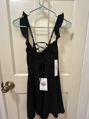 Princess Polly NWT  Landon Black Mini Dress thumbnail 5