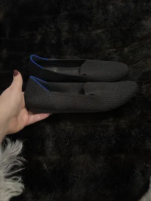 Rothy’s The Loafer Black Honeycomb Woven Loafers Size 9.5 flats shoes thumbnail 2