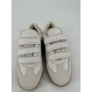 Silent D Seena Sneakers Women 8 White Leather Triple Strap Scalloped Retro thumbnail 9