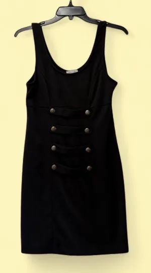 Silence + Noise Mini dress with gold buttons thumbnail 1