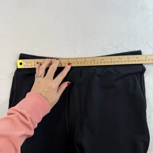Lululemon Sz 8 Every Moment Pants 26" Black French Terry Travel‎ Lounge W5BAMS thumbnail 9