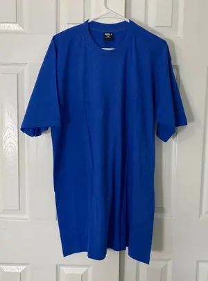 NWOT 100% Cotton Made in USA Royal Blue Plus Size T-Shirt Size 3XL thumbnail 1