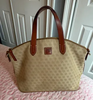 Dooney & Bourke Greta Satchel Beige Bag handbags Women's thumbnail 1